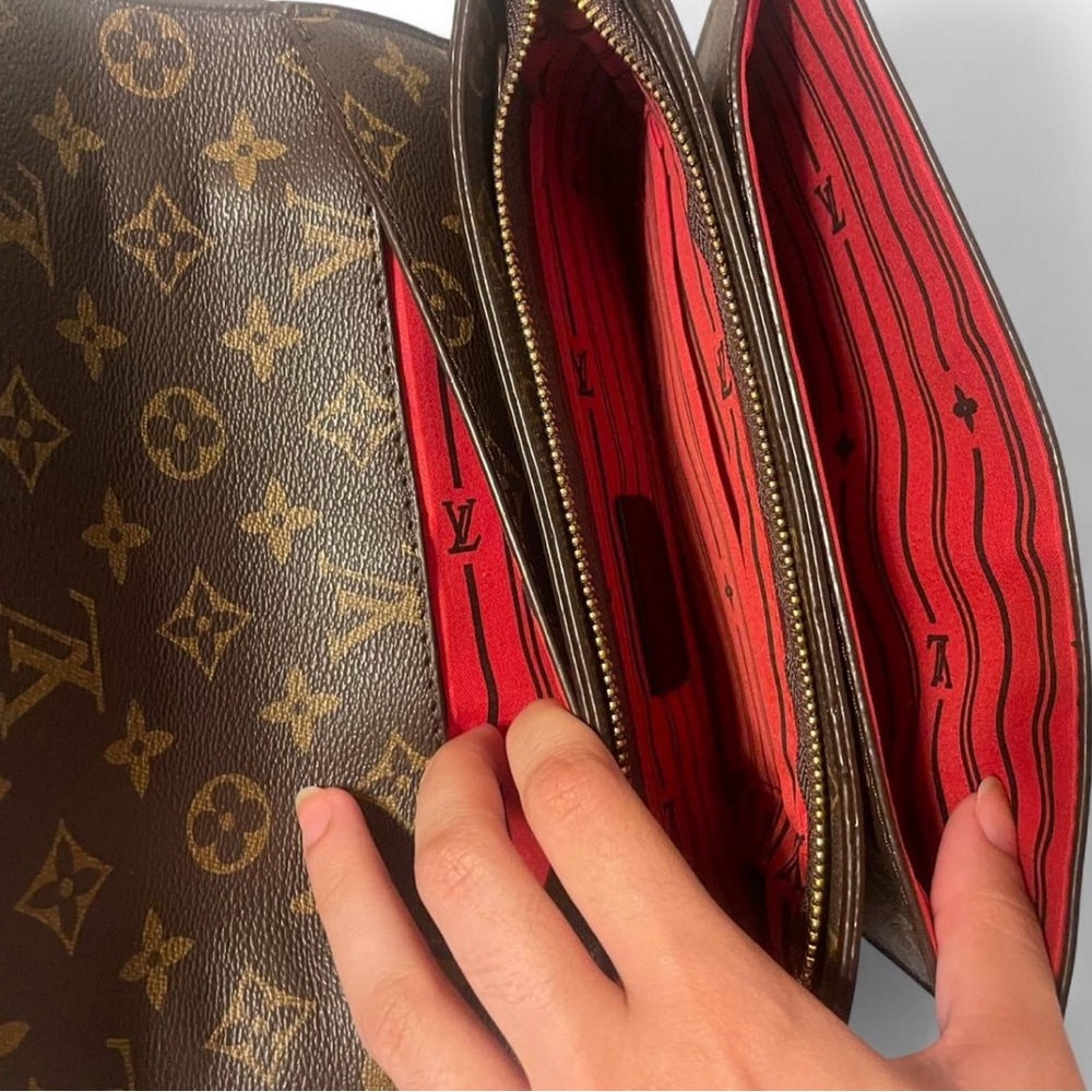 Tan and Brown Monogram Crossbody Bag - Picture 6 of 7